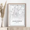 Ahmedabad - Digital Map - Print