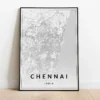 Chennai - Digital Map - Print